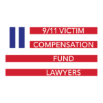 American flag with 9/11 Victim Compensation Fund Lawyers written on it.